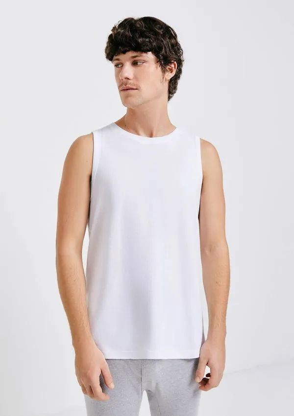 Regata Básica Masculina Alças Largas - Branco M