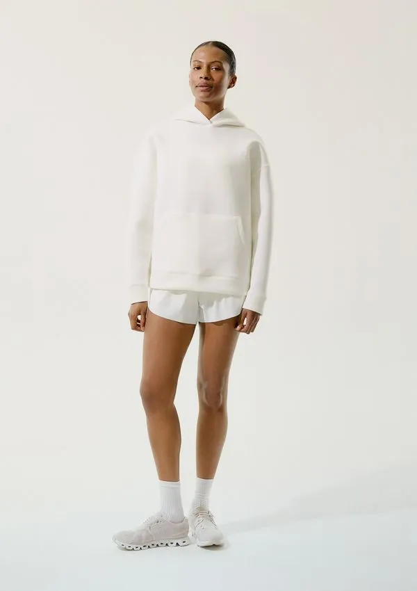 Blusão Esportivo Feminino Com Capuz - Off white M