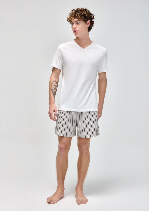 Pijama Curto Masculino Com Samba Canção - Cinza P