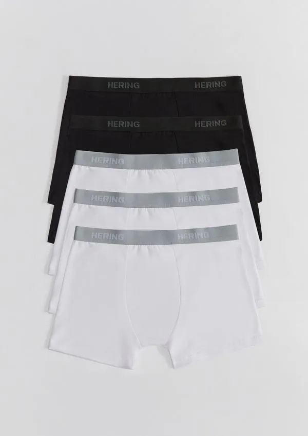 Kit 5 Cuecas Boxer Com elástico Personalizado - Multicolorido P