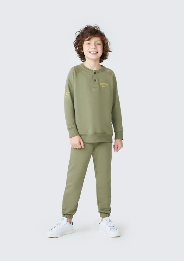 Conjunto de Moletom Infantil Menino Com Estampa - Verde 010