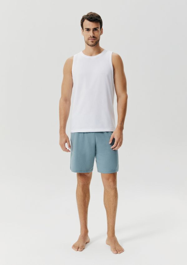 Pijama Curto Masculino Básico Em Algodão - Verde XG