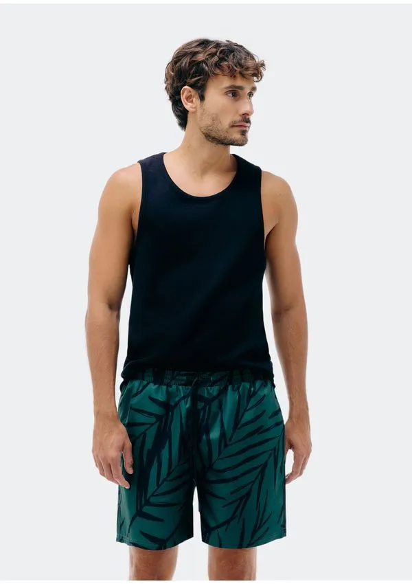 Shorts Praia Masculino Estampado - Verde G