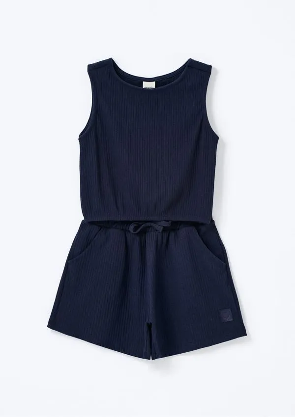 Conjunto Curto Infantil Menina - Azul 010