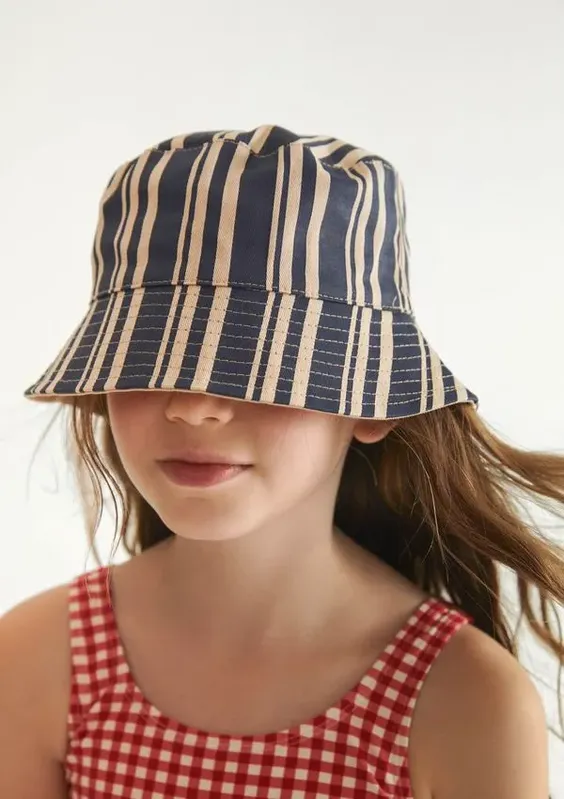 Chapéu Bucket Infantil Menina - Bege M