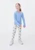 Blusa Manga Longa Infantil Menina Em Ribana - Azul 008