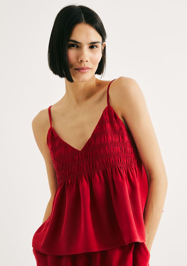Regata Feminina Evasê Em Peach Touch - Vermelho G