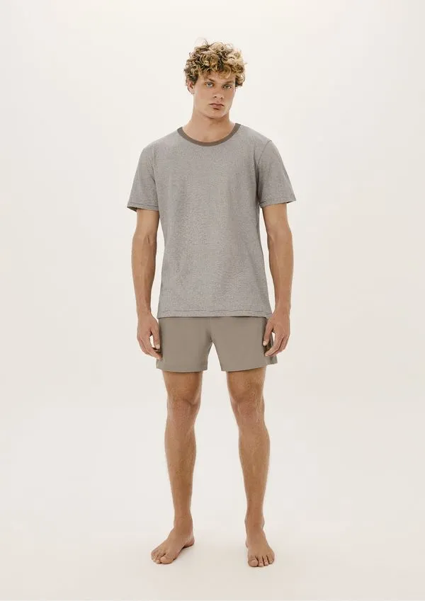 Pijama Curto Masculino Com Linho - Bege G
