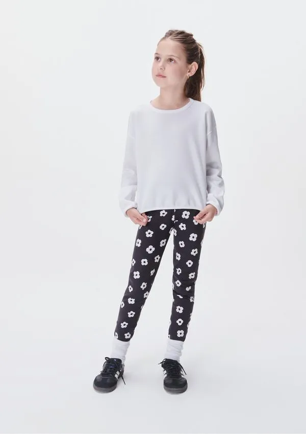 Conjunto Infantil Menina Texturizado Com Estampa - Preto 012