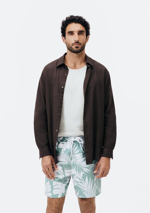 Shorts Praia Masculino Estampado - Verde XXG