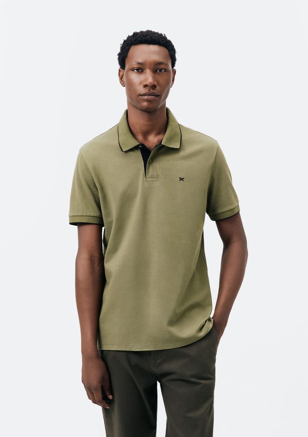 Camisa Polo Básica Masculina Em Piquet Com Bordado - Verde XG