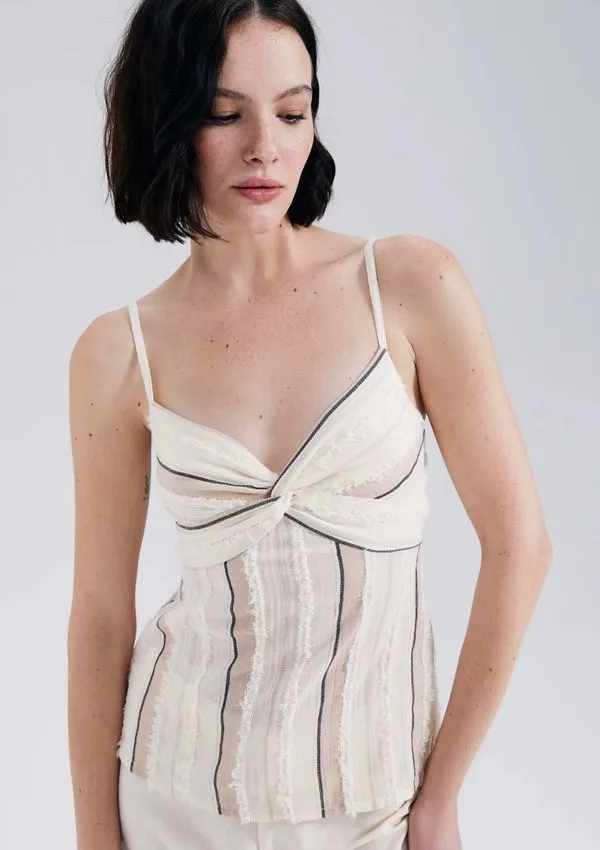 Regata Feminina Alças Finas - Creme XP