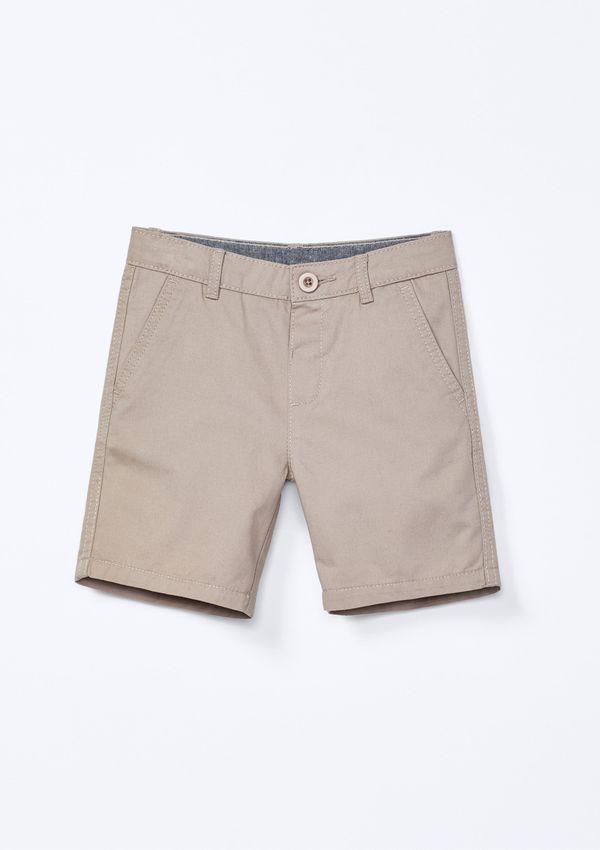 Bermuda Infantil Menino Toddler Chino Em Sarja - Bege 003