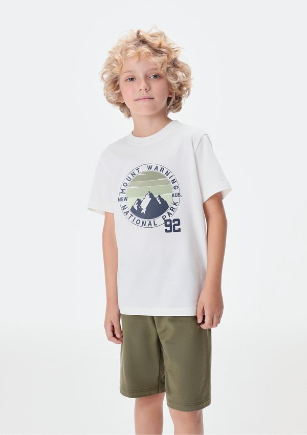 Conjunto Infantil Menino Curto Com Estampa - Verde 012