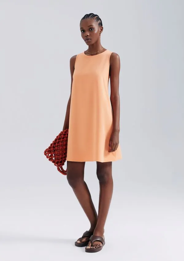 Vestido Curto Em Viscose - Laranja XP