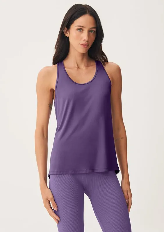Regata Esportiva Feminina Nadador Proteção UV - Roxo XP