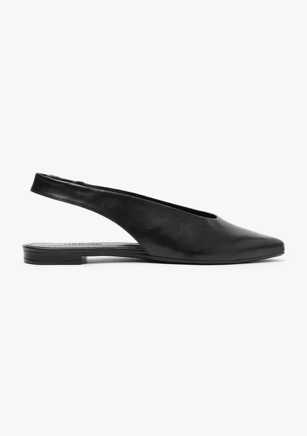 Sapatilha Slingback Bico Fino - Preto 035