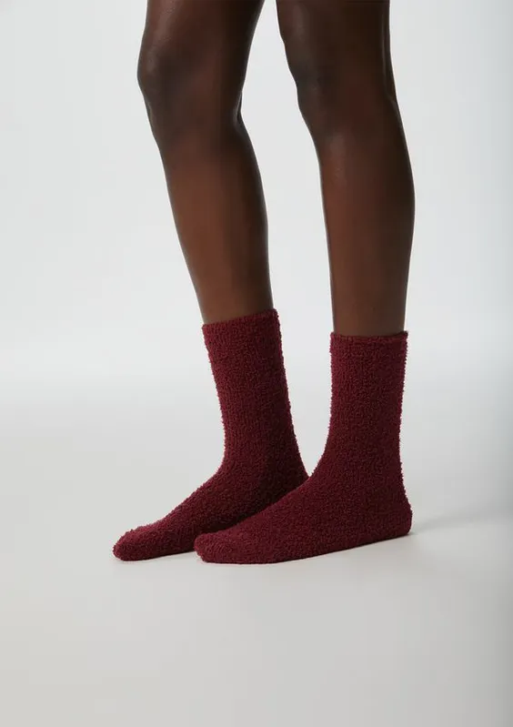Kit 2 Pares De Meias Unissex Cano Longo Estampadas Em Fleece - Multicolorido P