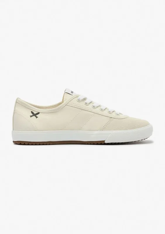 Tênis Feminino Casual Em Lona Com Camurça - Creme 035