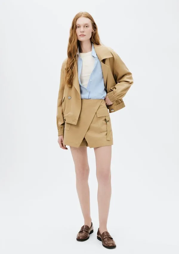 Shorts Saia Curto Cargo - Caqui 034