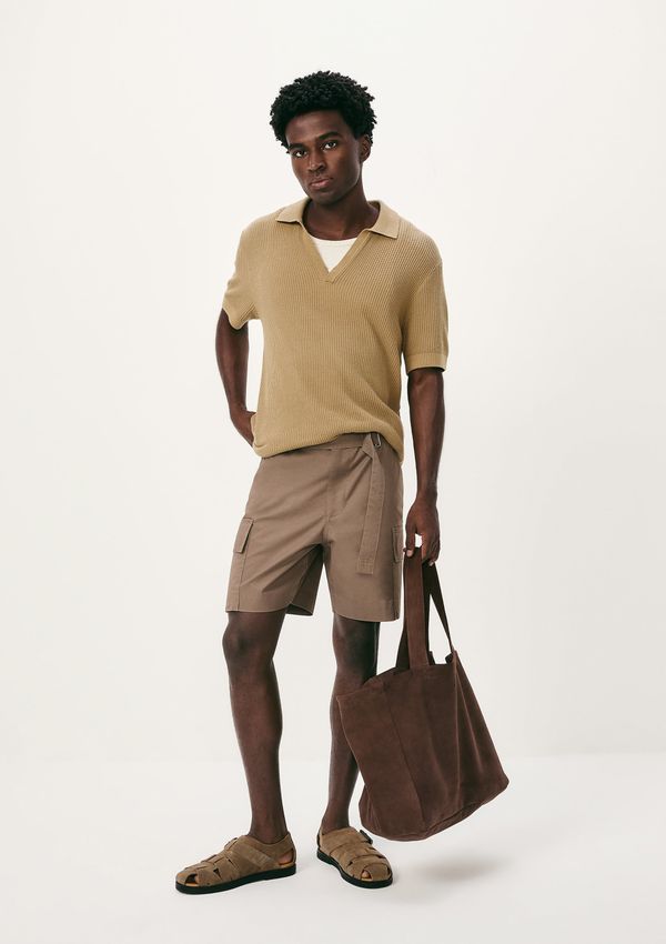 Bermuda Masculina Cargo Em Algodão - Marrom 042