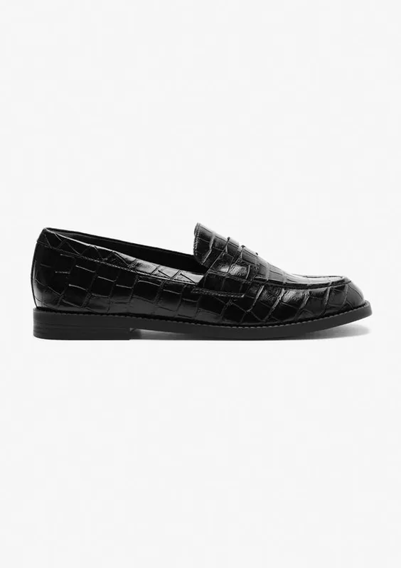 Mocassim Feminino Croco - Preto 039
