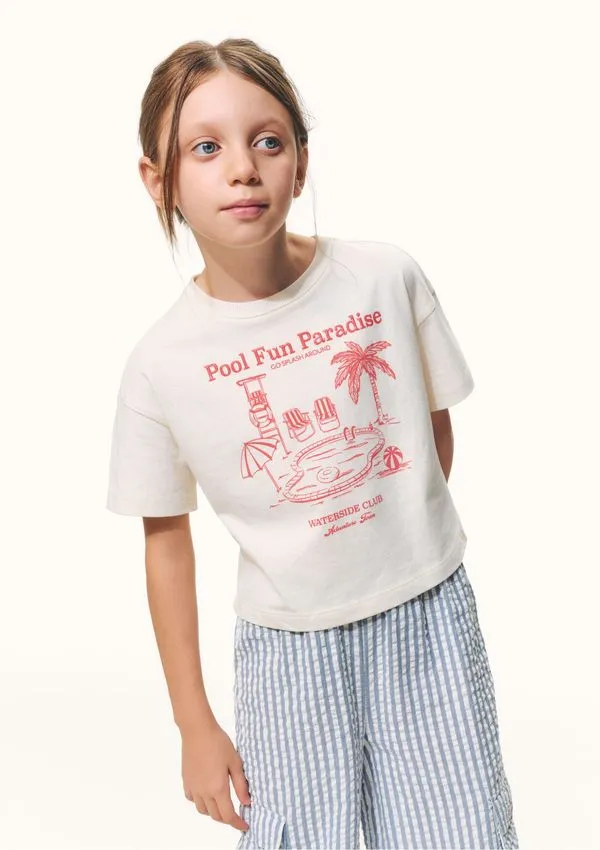 Blusa Infantil Menina Super Cotton Oversized - Off white 005