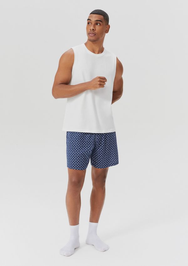 Pijama Curto Masculino Com Regata - Off white G