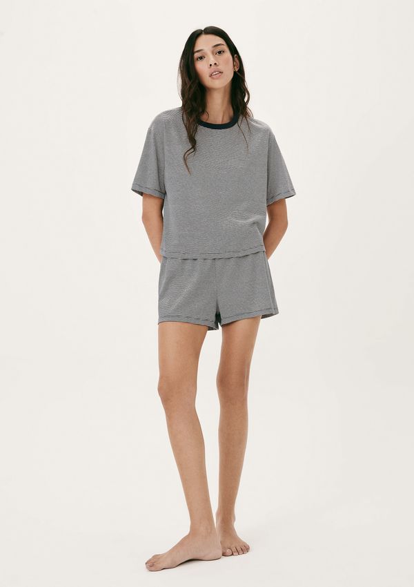 Pijama Curto Feminino Listrado - Preto XP