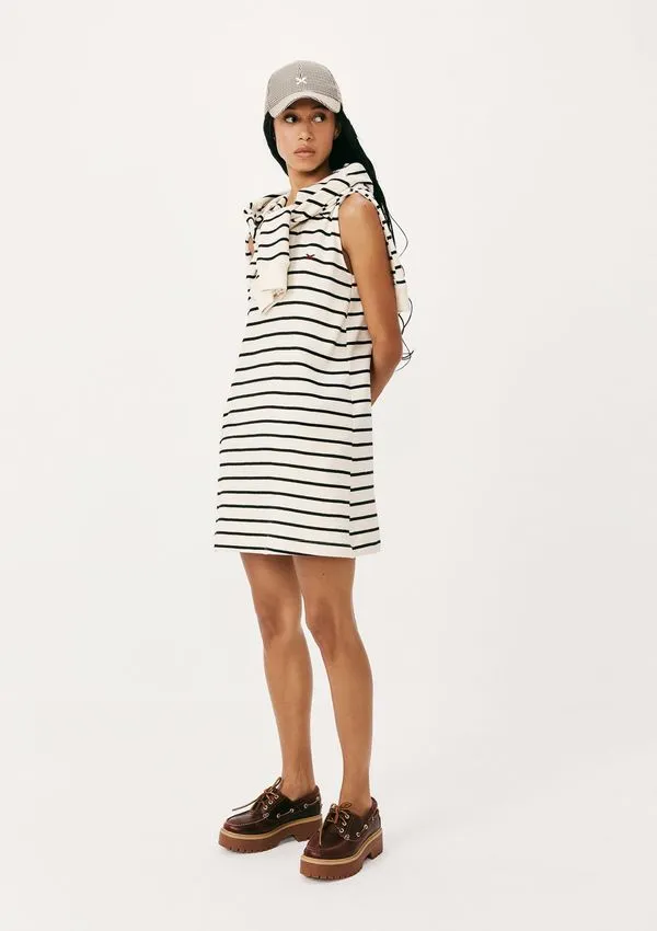 Vestido Curto Moletom Fio Tinto - Off white G