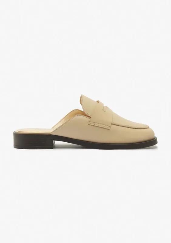 Mocassim Feminino Em Couro - Bege 035