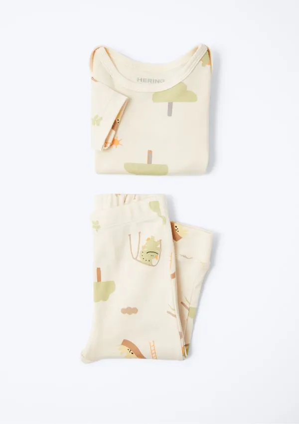 Conjunto Bebê Unissex Decote Anjinho - Laranja 03M