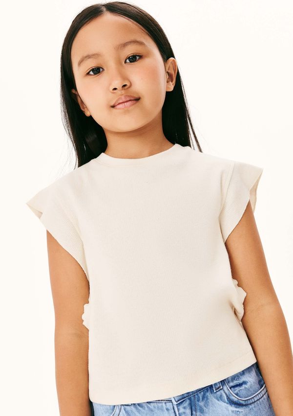 Blusa Infantil Menina Em Ribana - Off white 006
