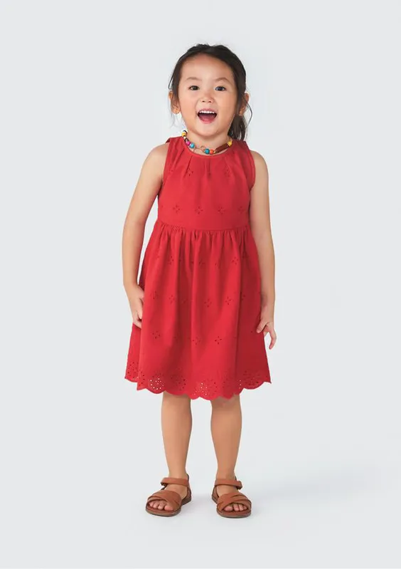 Vestido Infantil Toddler - Vermelho 002