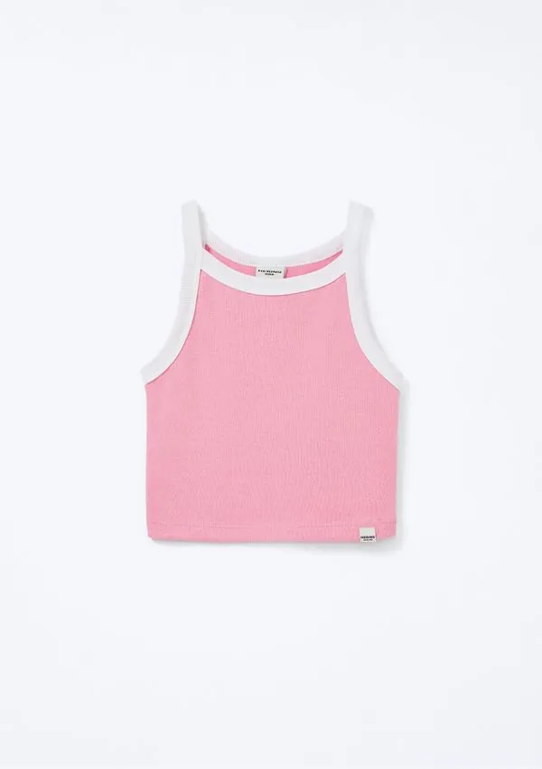 Regata Infantil Menina Cropped Canelada - Rosa 006