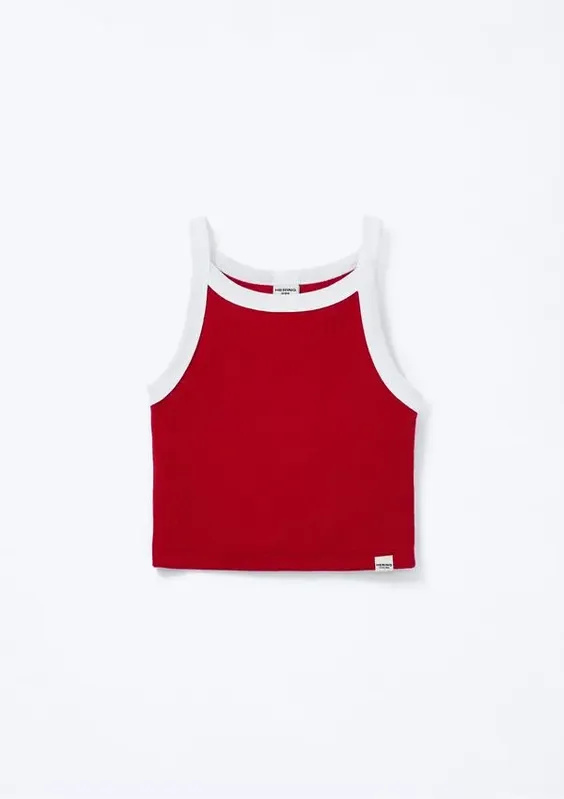 Regata Infantil Menina Cropped Canelada - Vermelho 016
