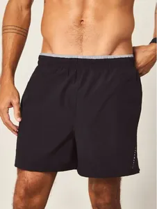 Shorts Runner Masculino Médio Com Viés Refletivo Preto P