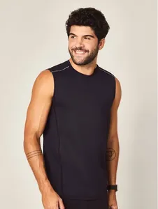 Regata Fitness Masculina Com Viés Refletivo Preto M