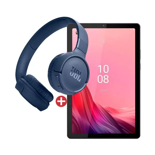 Tablet Lenovo Tab M9 4G, 64GB, 4GB RAM, Tela 9", Octa-Core, Wi-Fi, Cinza + Headphone JBL Tune 520, Bluetooth, Azul - JBLT520BTBLU