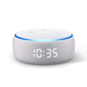 Amazon Smart Home Echo Dot Alexa com Relógio 3ª Geração Branco - B07NQJPQ46