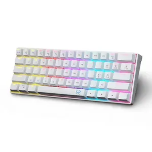 Teclado Gamer Mecânico OX Moon TKL 60% USB Anti Ghosting Branco