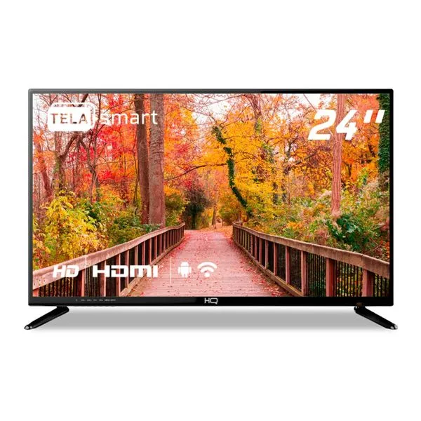 TV Monitor 24" HQ LED HD, 75Hz, HDMI e VGA, Android, Ajuste de Inclinação, Preto