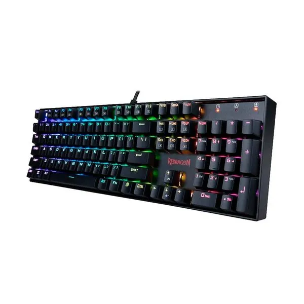 Teclado Gamer Mecânico Redragon Mitra, RGB, Switch Brown, ABNT2, Preto