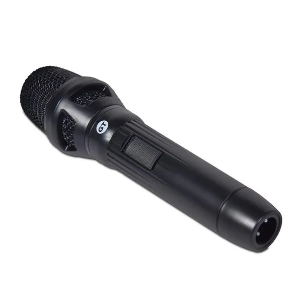 Microfone Voice Plus Goldentec Metal com fio 5m, para Caixa de Som, Karaokê, Preto