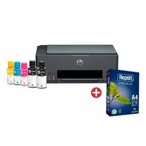 Impressora Multifuncional HP Smart Tank 581, USB, Wi-Fi + Resma de Papel A4 Suzano Report Premium