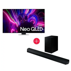 Kit com Smart Tv 55" Samsung Neo QLED 4K Mini Led, Design slim - QN85B + Soundbar Samsung HW-Q600B 3.1.2 canais, Bluetooth, Dolby Atmos