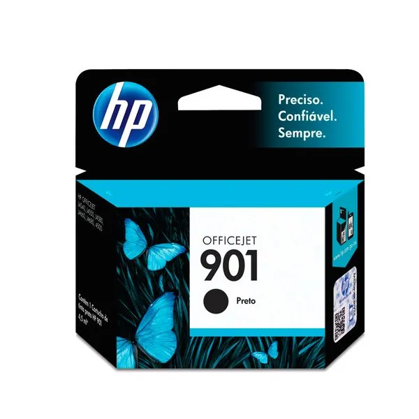 Cartucho HP 901 Preto (CC653AB) Para HP Officejet J4660, J4524, J4624, 4500
