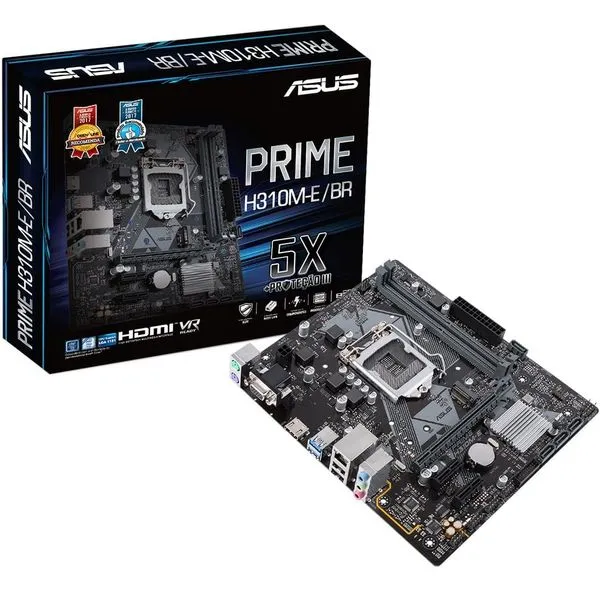 Placa-Mãe ASUS PRIME H310M-E/BR LGA1151 Chipset Intel H310 LED mATX HDMI DDR4