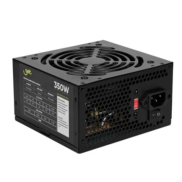 Fonte ATX 350W Real com Cabo de Força Bivolt Preto