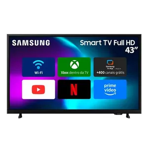 Samsung Smart TV 43" FHD F6000F 2025, Xbox Cloud Gaming, Canais Gratuitos, HDR, Som em Movimento Virtual, AI Energy Mode